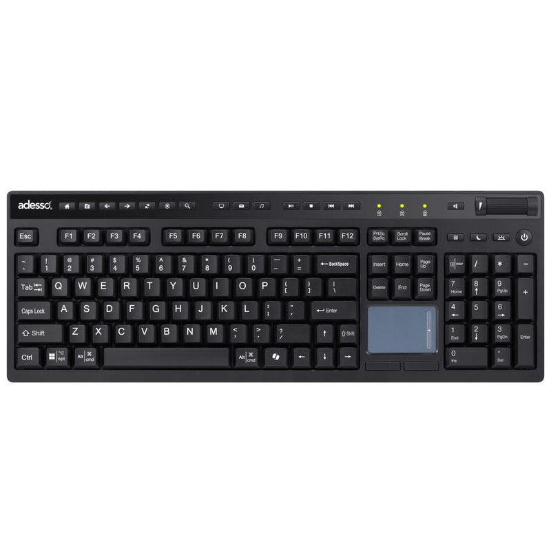 Adesso - Multi OS Wireless Desktop Keyboard with Touchpad
