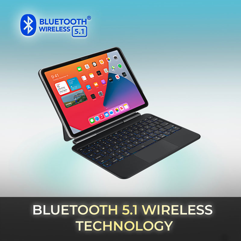 Adesso - Bluetooth Keyboard for iPad Pro 11", 1/2/3/4 Gen, iPad Air 10.9", 4/5/6(M2)