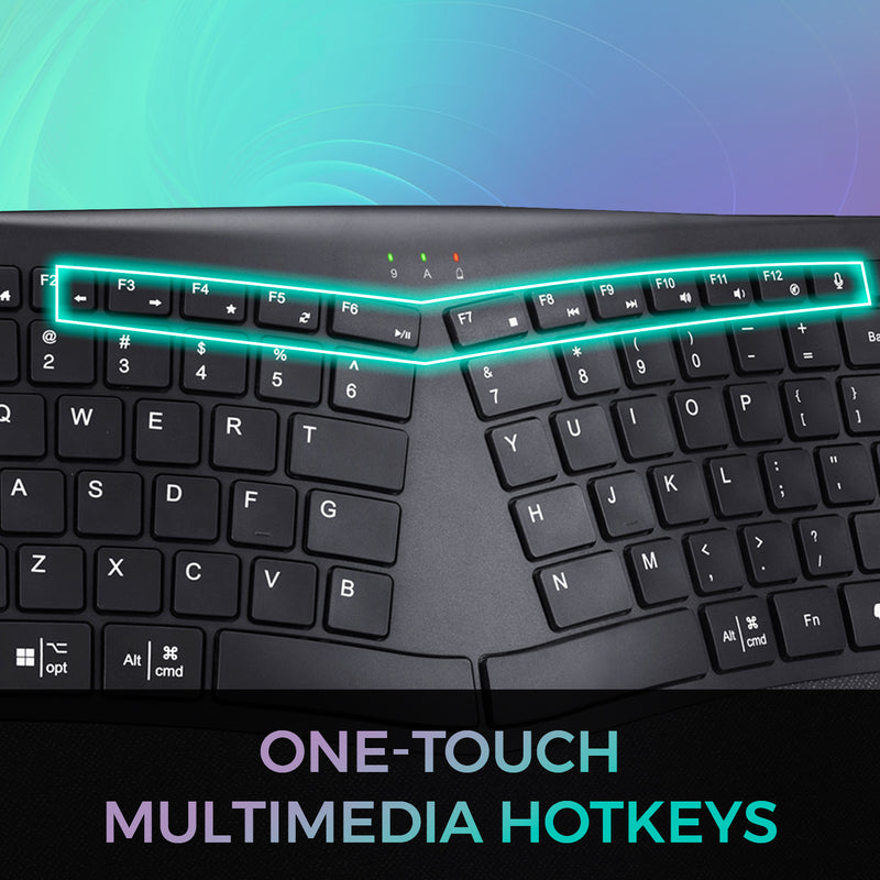 Adesso - Wireless Ergonomic Scissor Switch Keyboard and Mouse Combo