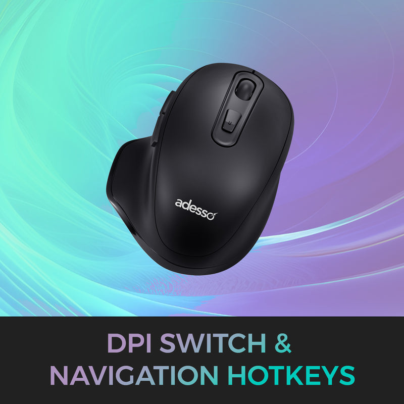 Adesso - Wireless Ergonomic Scissor Switch Keyboard and Mouse Combo