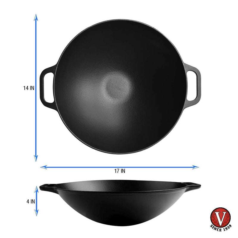 Victoria - Cast Iron Wok - 35.5 cm
