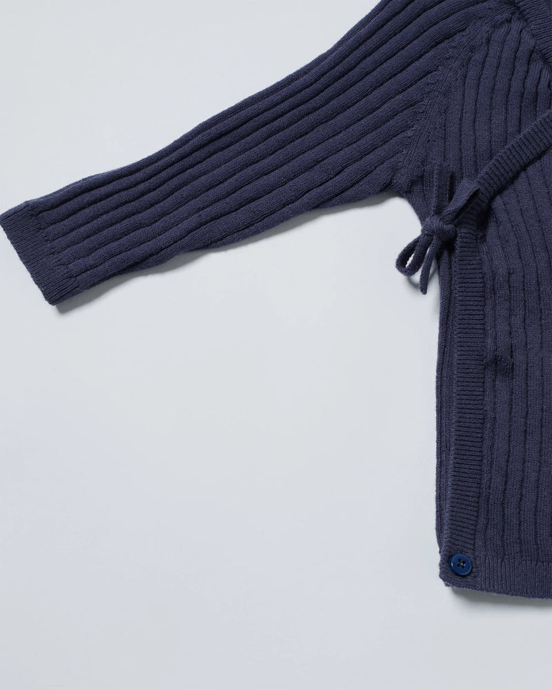 7AM - Cotton Wrap Top - Ribbed