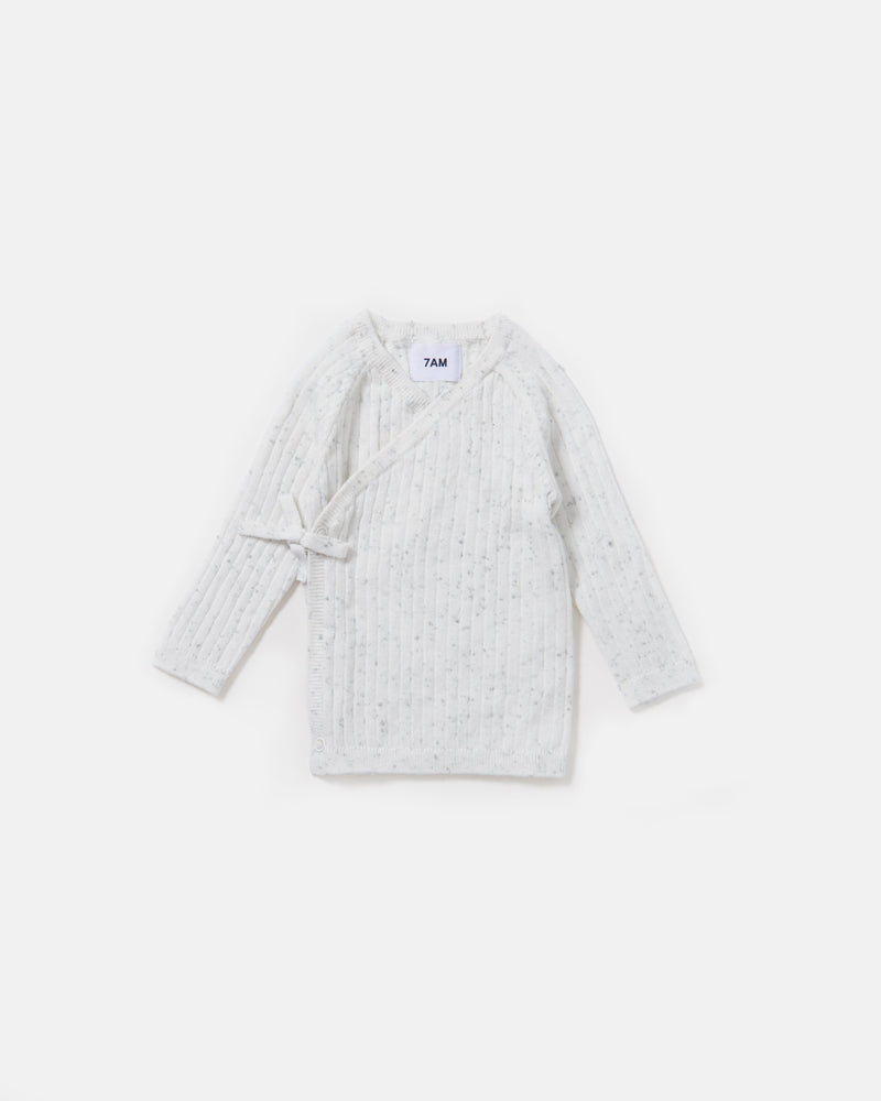 7AM - Cotton Wrap Top - Ribbed