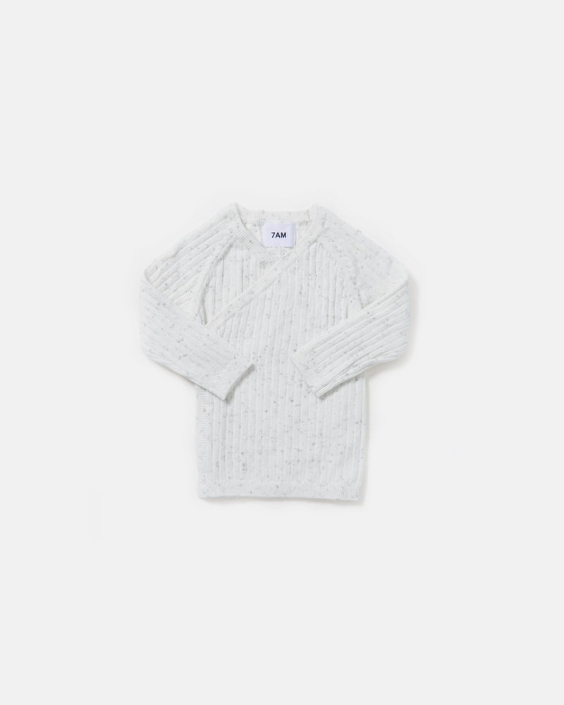 7AM - Cotton Wrap Top - Ribbed