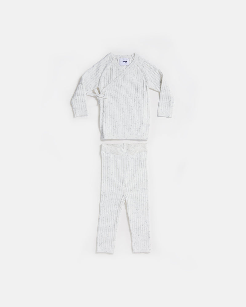 7AM - Cotton Wrap Top - Ribbed