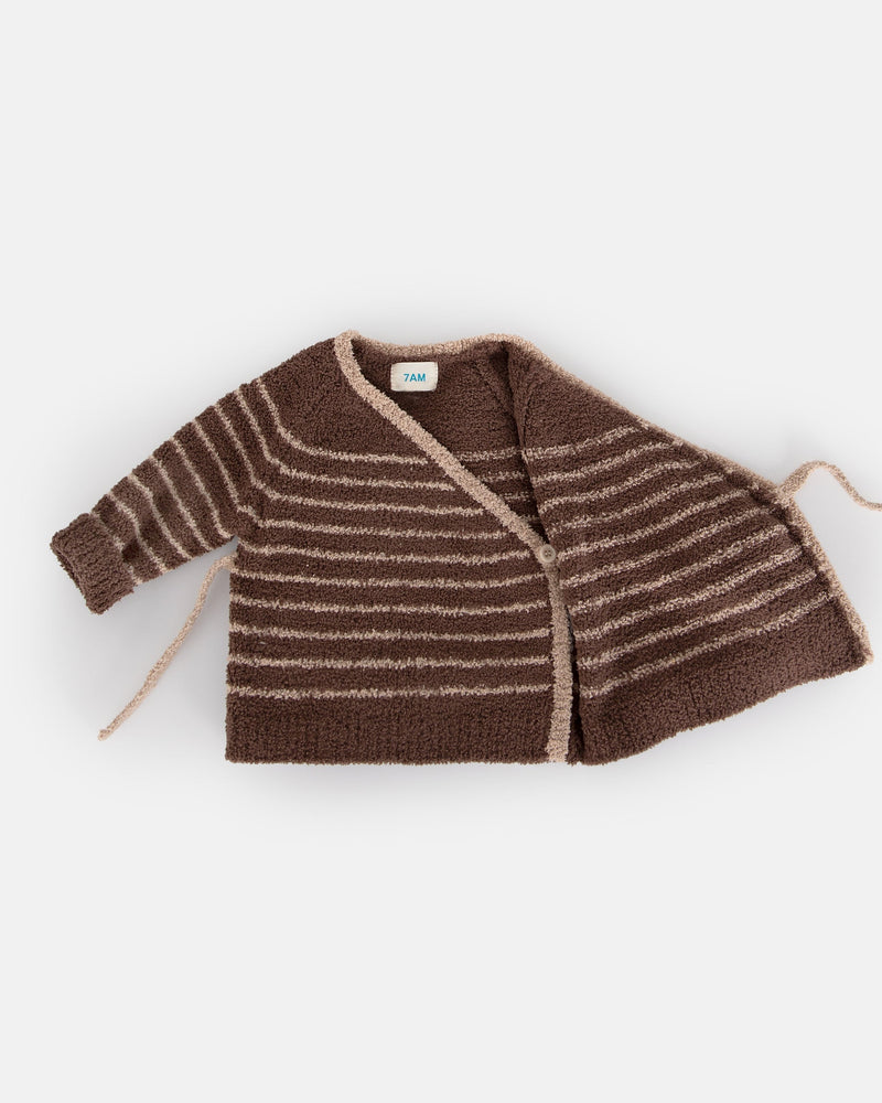 7AM - Wrap Top - Fuzzy - Choco, Pecan - 6-9M