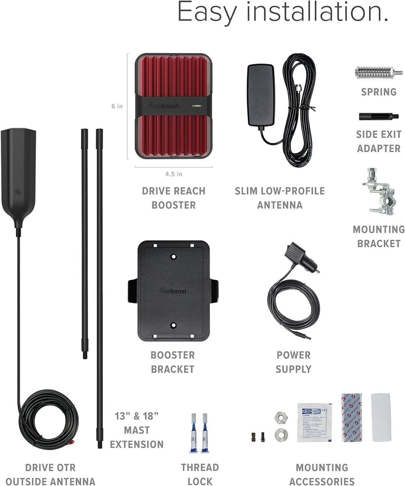 WeBoost - Drive Reach OTR Cellular Signal Booster Kit (652154) - Limolin 