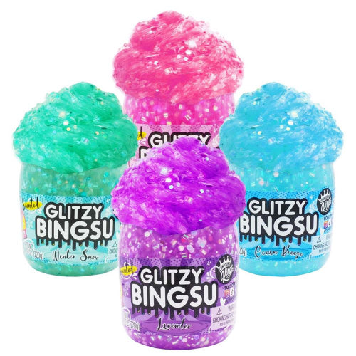 Wecool - Compound Kings - Glitzy Bingsu Fluffy Slime - 3.25" Jar - Assorted - Limolin 