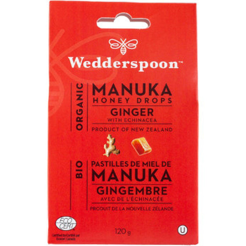 Wedderspoon - Manuka Honey Drops Ginger 120g - Limolin 