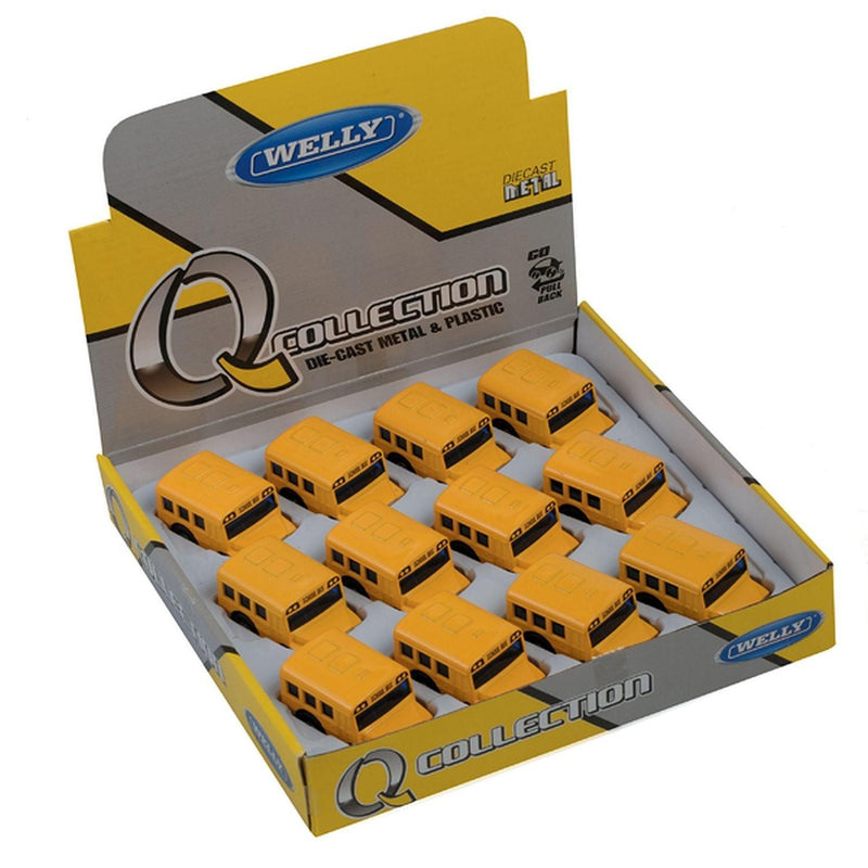 Welly - Mini School Bus (12Pcs/Disp) - Limolin 