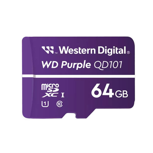 Western Digital - Purple MicroSD 64GB MicroSDXC Card Designed for Security Surveillance -25 to 85 Degrees C - Limolin 