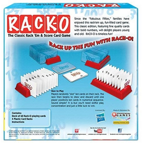 Winning Moves - Rack-O, Retro Package Card Game - Limolin 
