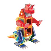 Magformers Wonder Creator 121-Piece Set – red dinosaur model