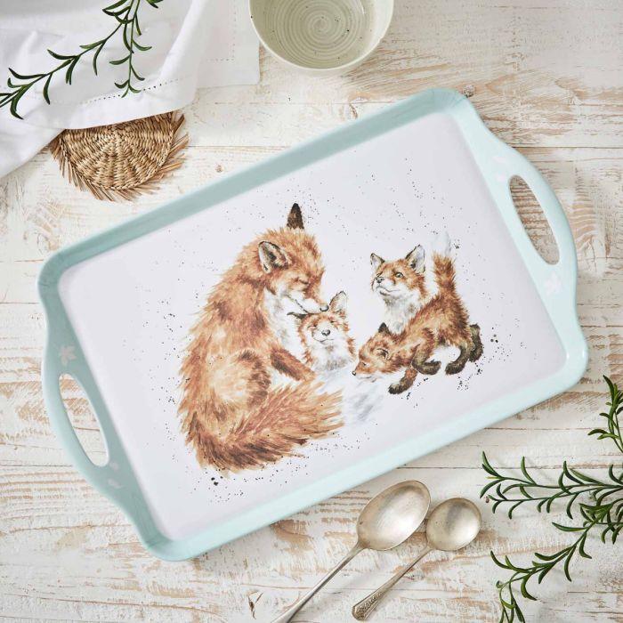 Wrendale DESIGNS - The Bedtime Kiss' FOX Tray | 18.9 x 11.6 Inches - Limolin 