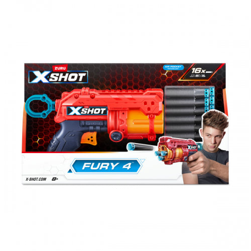 XShot - EXCEL FURY 4 BLASTER (W/16 DARTS) - Limolin 