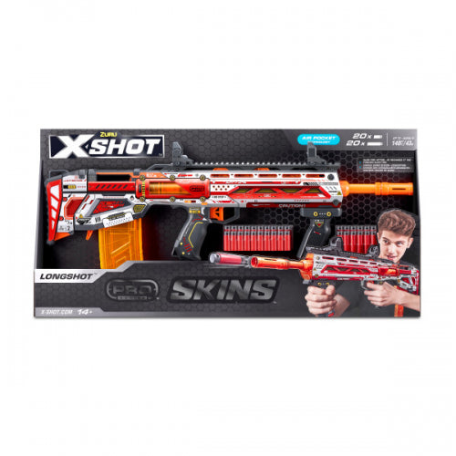 XShot - SKINS PRO SERIES LONGSHOT BLASTER (W/40 DARTS) - Limolin 