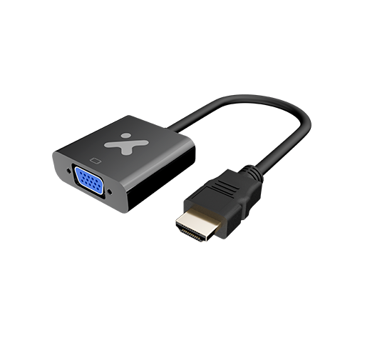 Xtech - Adapter HDMI Male to VGA Female 1080p 5 Gbps - Black