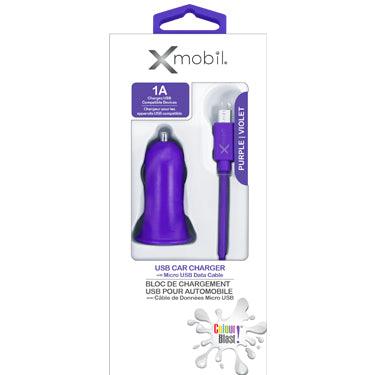 Xmobil - Color Blast Micro USB 3ft with Bonus Car Charger 1amp - Limolin 