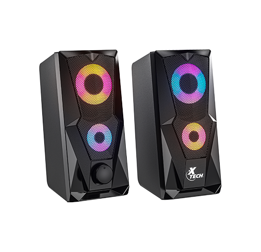 Xtech - Computer Gaming Speakers FireShot 2.0 Stereo 6W USB  - Black - Limolin 