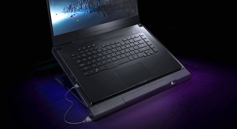 Xtech - Gaming Laptop Cooling Pad Kyla Blue LED Fans 2 USB (XTA-160) - Limolin 