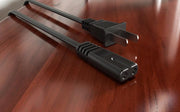 Xtech - Laptop Power Cord NEMA 2 Prong to 2 Slot Female - Black - Limolin 