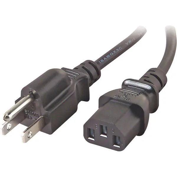 Xtech - Laptop Power Cord NEMA 3 Prong to 3 Slot Female - Black - Limolin 