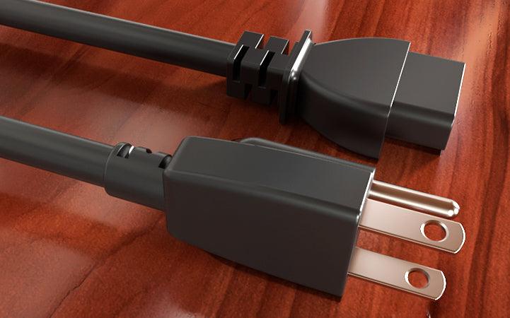 Xtech - Laptop Power Cord NEMA 3 Prong to 3 Slot Female - Black - Limolin 