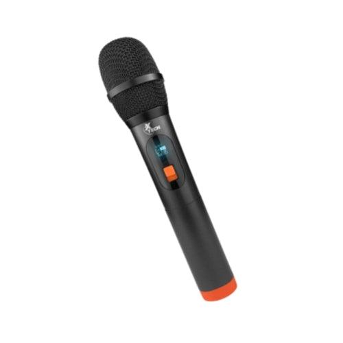 Xtech - Microphone Wireless UHF with Rechargeable Receiver works with 35mm or 1/4in Jack up to 82ft Range - Black - Limolin 