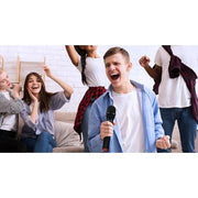 Xtech - Microphone Wireless UHF with Rechargeable Receiver works with 35mm or 1/4in Jack up to 82ft Range - Black - Limolin 