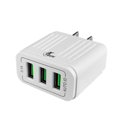 Xtech - Wall Charger 3 port USB 20 31Amp 15watt White (XTC - 203) - Limolin 