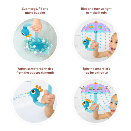 Yookidoo - FILL 'N' RAIN PEACOCK UMBRELLA - PURPLE - Limolin 