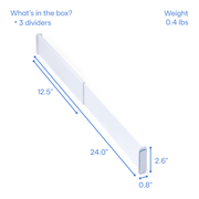 YouCopia - ReStickable - Shallow Drawer Dividers, 3-Pack - Limolin 