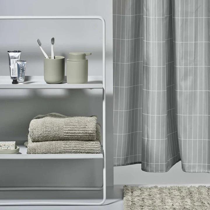 Zone Denmark - GRID Shower Curtain (Aqua) - Limolin 