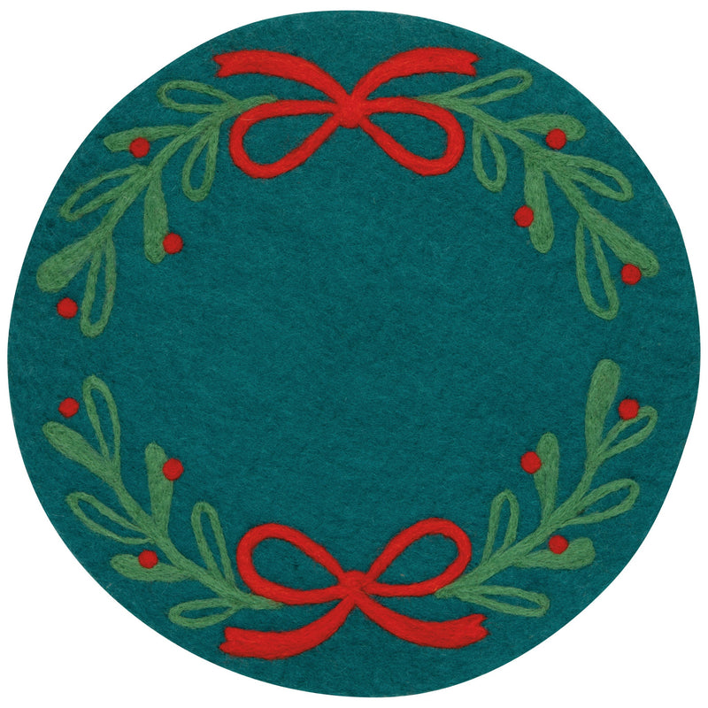 Danica Jubilee - Mistletoe Christmas Felted Wool Placemat
