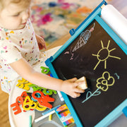 Melissa & Doug - Double-Sided Magnetic Tabletop Easel - in use during play
