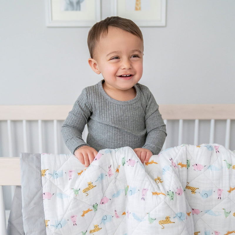 aden + anais - 3Pc Bedding Set Furniture 3pc Bedding Set | Alphabet Animals - Neutral