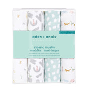 aden + anais - Classic Swaddles Mother & Baby Alphabet Animals Neutral