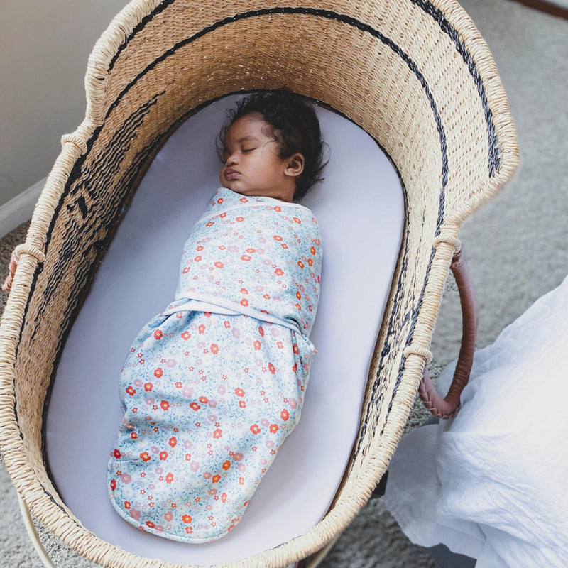 aden + anais - Easy Swaddle Wraps - Cotton Mother & Baby Easy Swaddle Wraps - Cotton | Fairy Tale Flowers - Girl - 0 - 3m