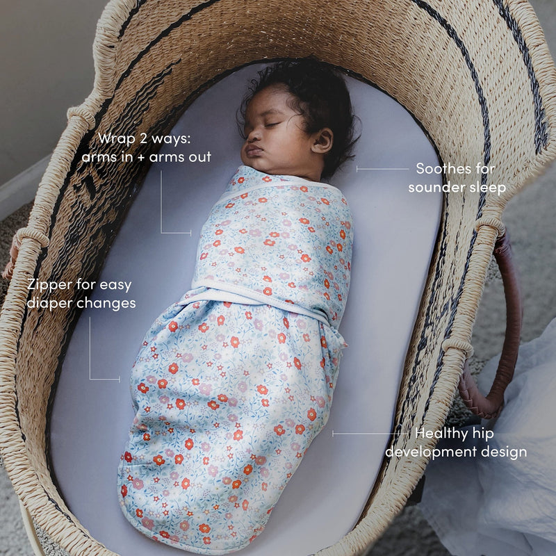 aden + anais - Easy Swaddle Wraps - Cotton Mother & Baby Easy Swaddle Wraps - Cotton | Rising Star - Boy - 0 - 3m