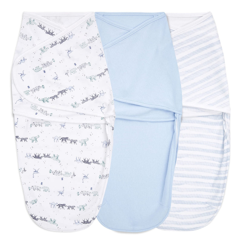 aden + anais - Easy Swaddle Wraps - Cotton Mother & Baby Easy Swaddle Wraps - Cotton | Rising Star - Boy - 0 - 3m