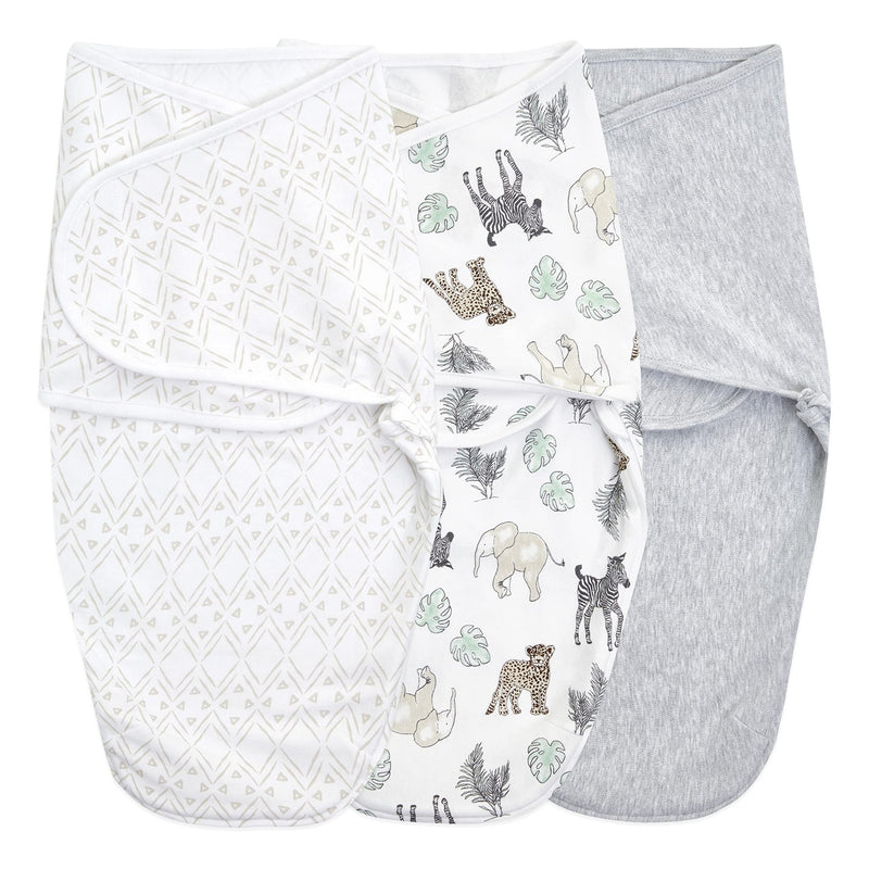 aden + anais - Easy Swaddle Wraps - Cotton Mother & Baby Easy Swaddle Wraps - Cotton | Toile - Neutral - 0 - 3m