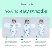 aden + anais - Easy Swaddle Wraps - Minky Mother & Baby 0 - 3 Months Scandinavian Sky