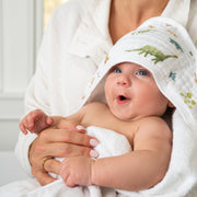 aden + anais - Hooded Towel Mother & Baby Hooded Towel | Dino Jungle - Boy