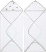 aden + anais - Hooded Towel Mother & Baby Hooded Towel | Dusty 2 - pack - Neutral