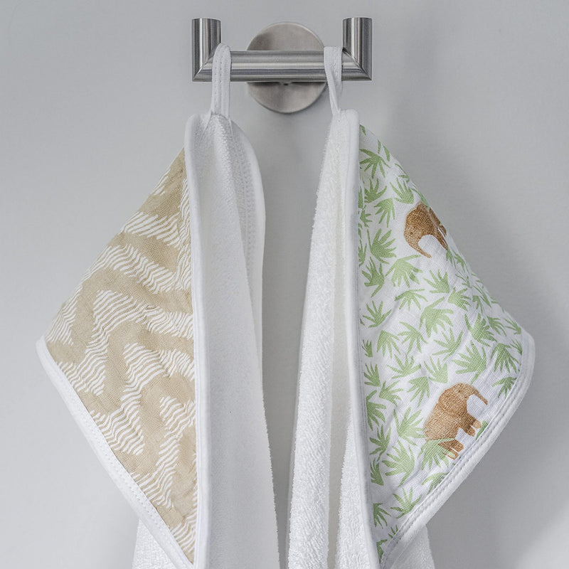 aden + anais - Hooded Towel Mother & Baby Hooded Towel | Tanzania - Neutral