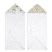 aden + anais - Hooded Towel Mother & Baby Hooded Towel | Tanzania - Neutral