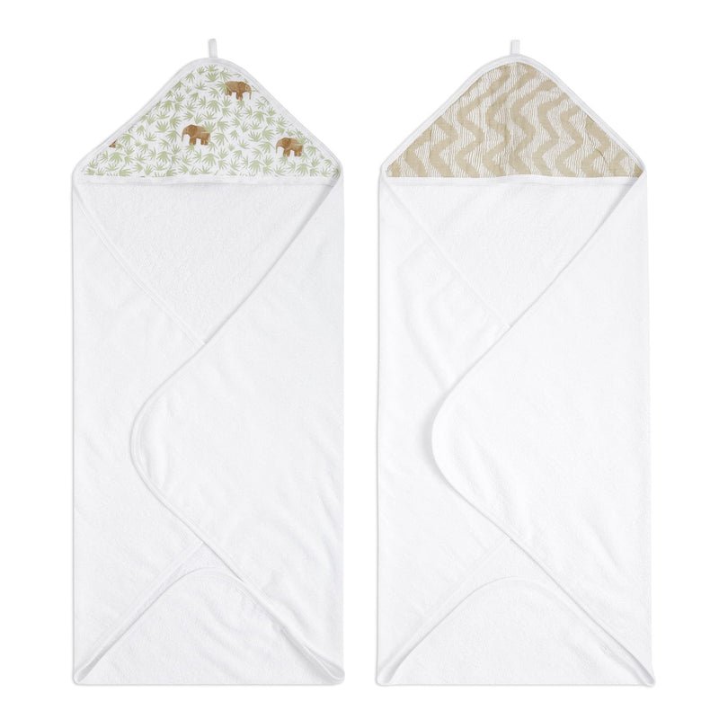 aden + anais - Hooded Towel Mother & Baby Hooded Towel | Tanzania - Neutral