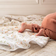 aden + anais - Muslin Blanket Mother & Baby Muslin Blanket | Country Floral - Girl