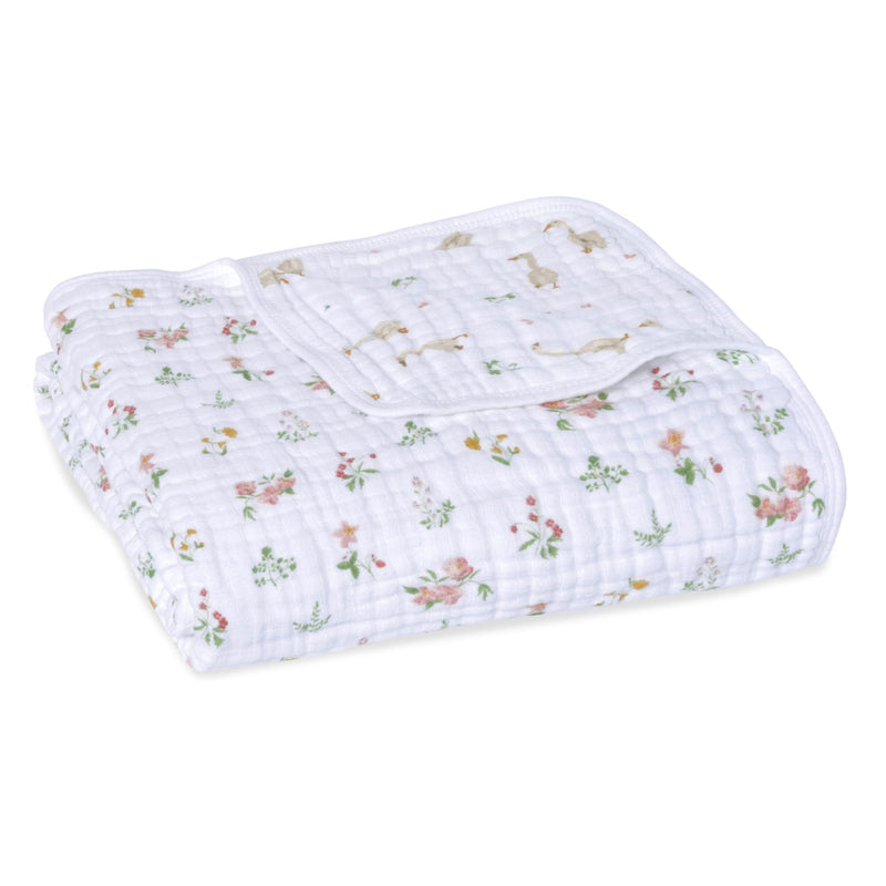 aden + anais - Muslin Blanket Mother & Baby Muslin Blanket | Country Floral - Girl