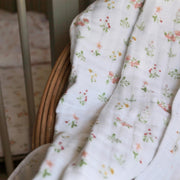 aden + anais - Muslin Blanket Mother & Baby Muslin Blanket | Country Floral - Girl